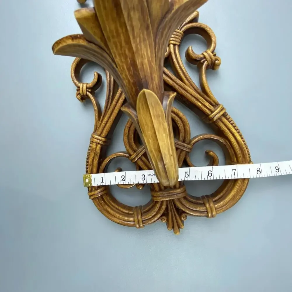 Vintage Ornate Wall Sconce - Decorative MCM Candle Holder